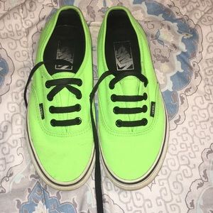 Neon lime green vans